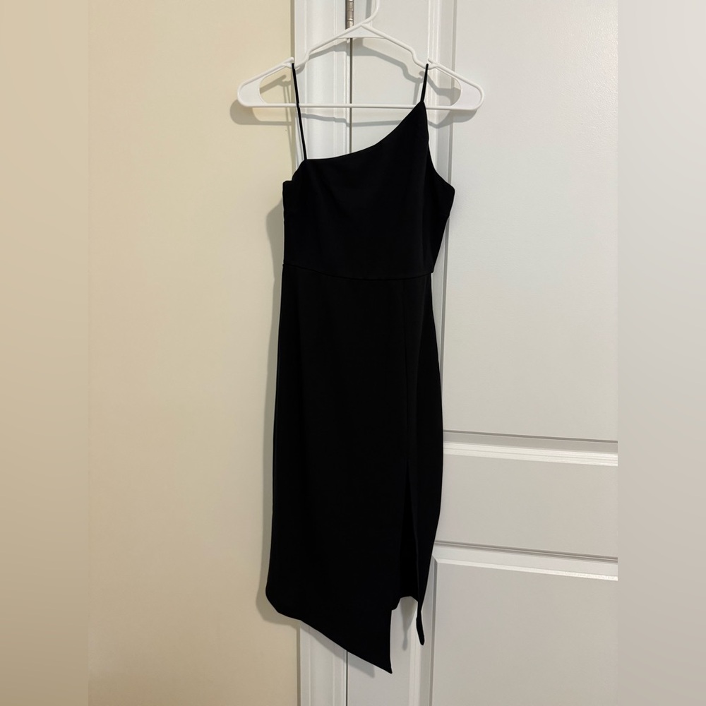 Princess Polly Black Asymmetrical Midi Dress